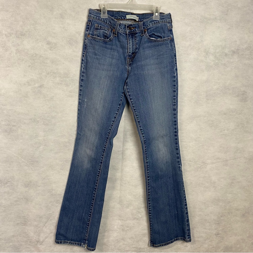 Levi's 515 Boot Cut Jeans Women's Size 6 LC Blue Denim Med Wash Stretch Flaw